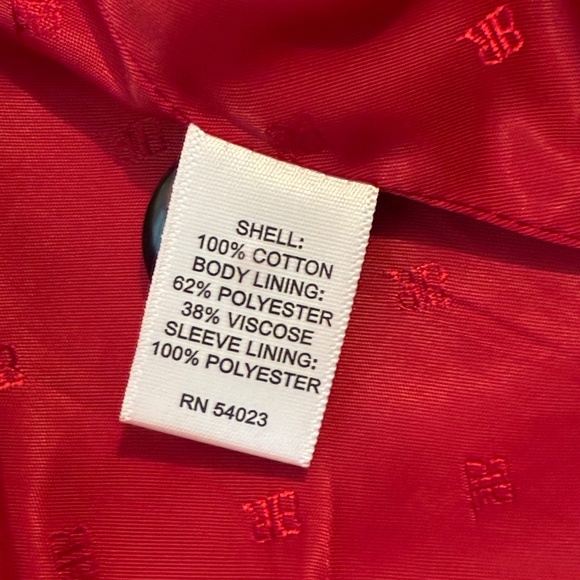 Banana Republic Flounce Hem Trench Coat | Red Lining | Size S - Picture 9 of 9